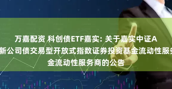 万嘉配资 科创债ETF嘉实: 关于嘉实中证AAA科技创新公司债交易型开放式指数证券投资基金流动性服务商的公告